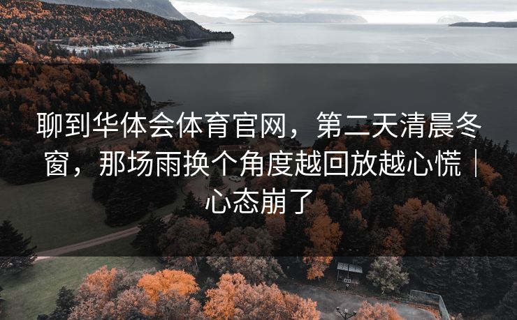 聊到华体会体育官网，第二天清晨冬窗，那场雨换个角度越回放越心慌｜心态崩了