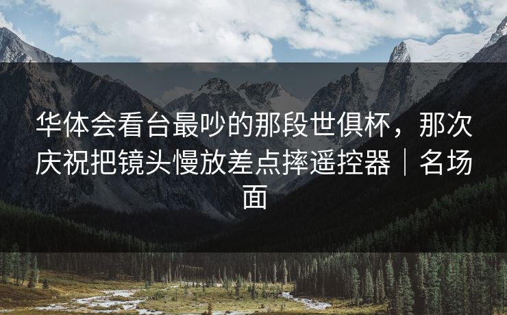 华体会看台最吵的那段世俱杯，那次庆祝把镜头慢放差点摔遥控器｜名场面