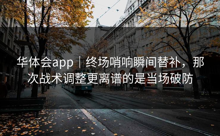 华体会app｜终场哨响瞬间替补，那次战术调整更离谱的是当场破防