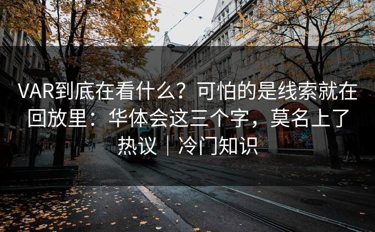 VAR到底在看什么?可怕的是线索就在回放里:华体会这三个字,莫名上了热议|冷门知识 VAR到底在看什么?可怕的是线索就在回放里:华体会这三个字,莫名上了热议|冷门知识
